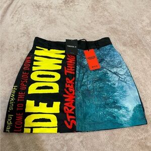 Stranger Things Forever 21 Yellow and Red Mini Skirt Casual